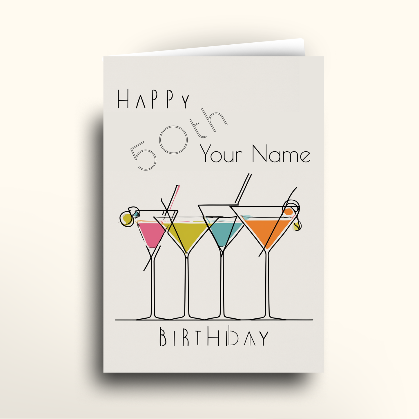 Martini Birthday - Card