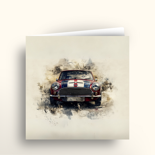 Mini Racing Face - Square Card