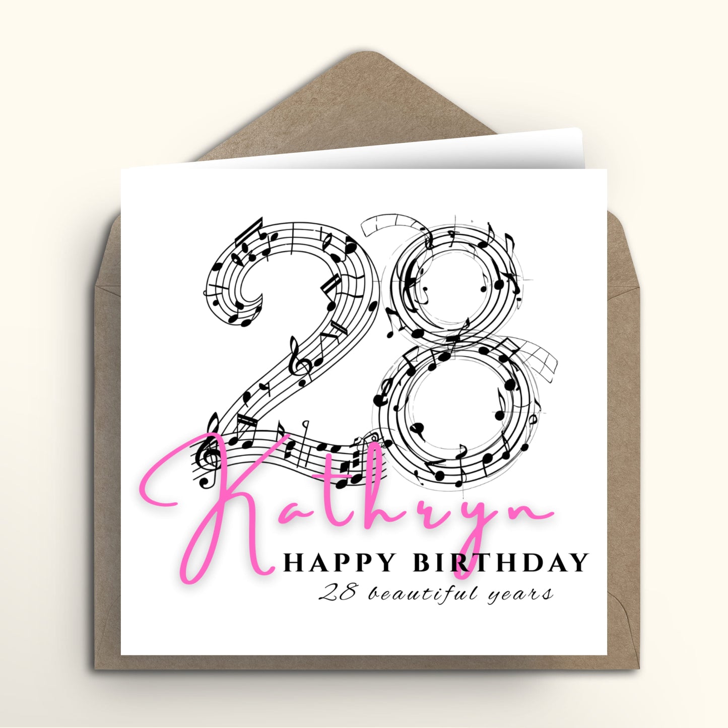 Musical Notes Milestone Birthday card