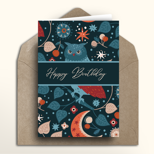 Nighttime Owl - Card