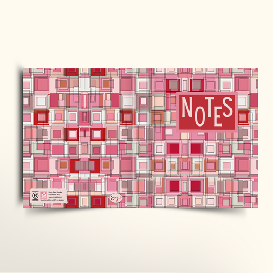 Pinky Red Blocks - A5/US Trade