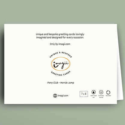 Greeting card with 'imagii' branding on a light green background