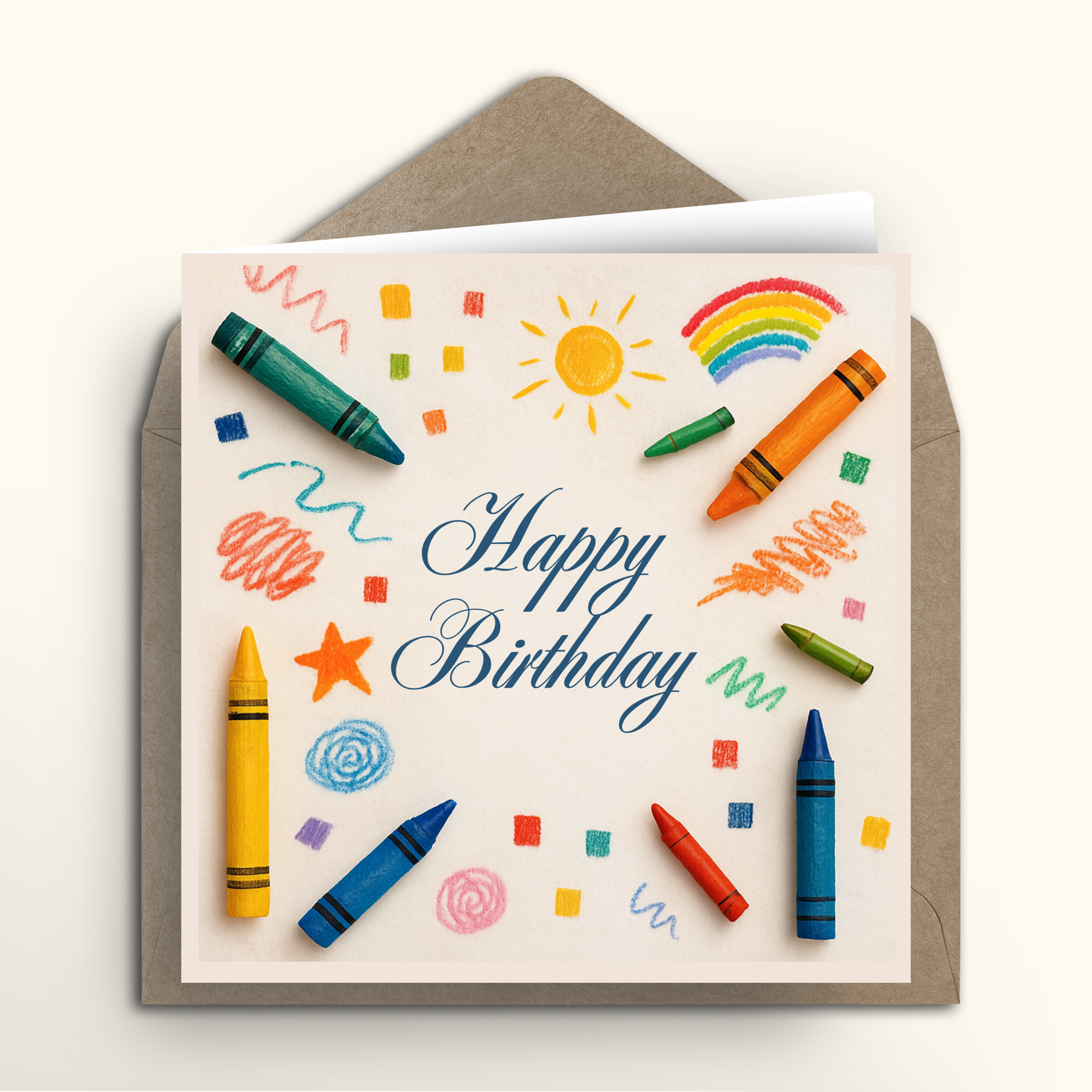 Birthday Doodles - Square Card