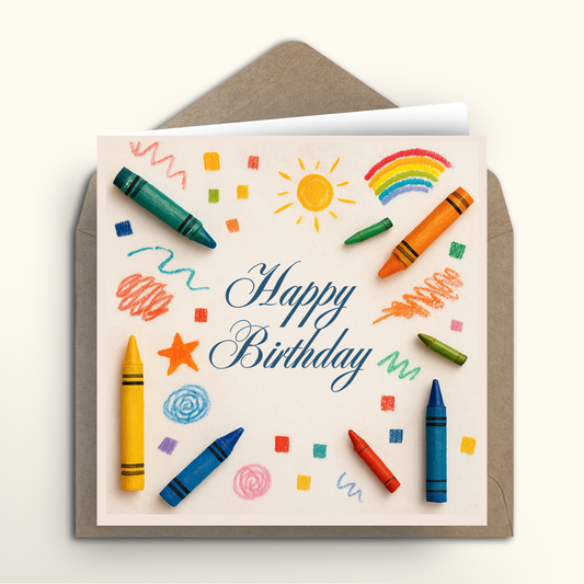 Birthday Doodles - Square Card