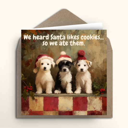 Paws Before Claus - Square Card