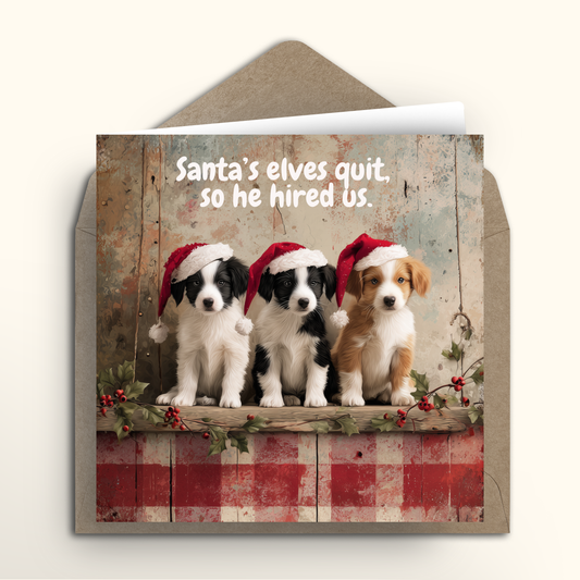 Santa Paws Trio - Square Card