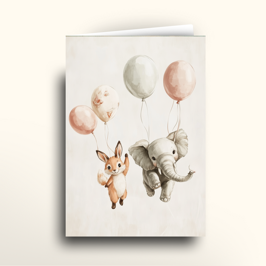 Rabbit and Friend - Card