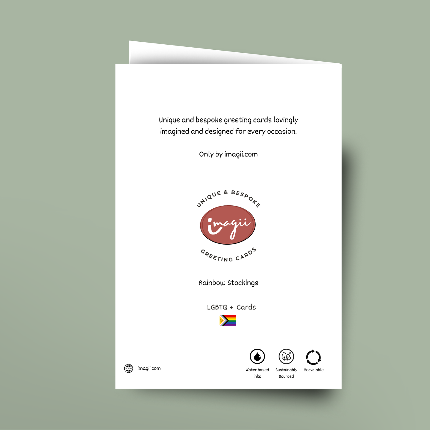 Rainbow Stockings - Card