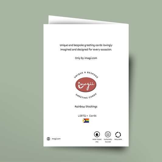 Rainbow Stockings - Card