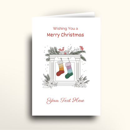 Rainbow Stockings - Card