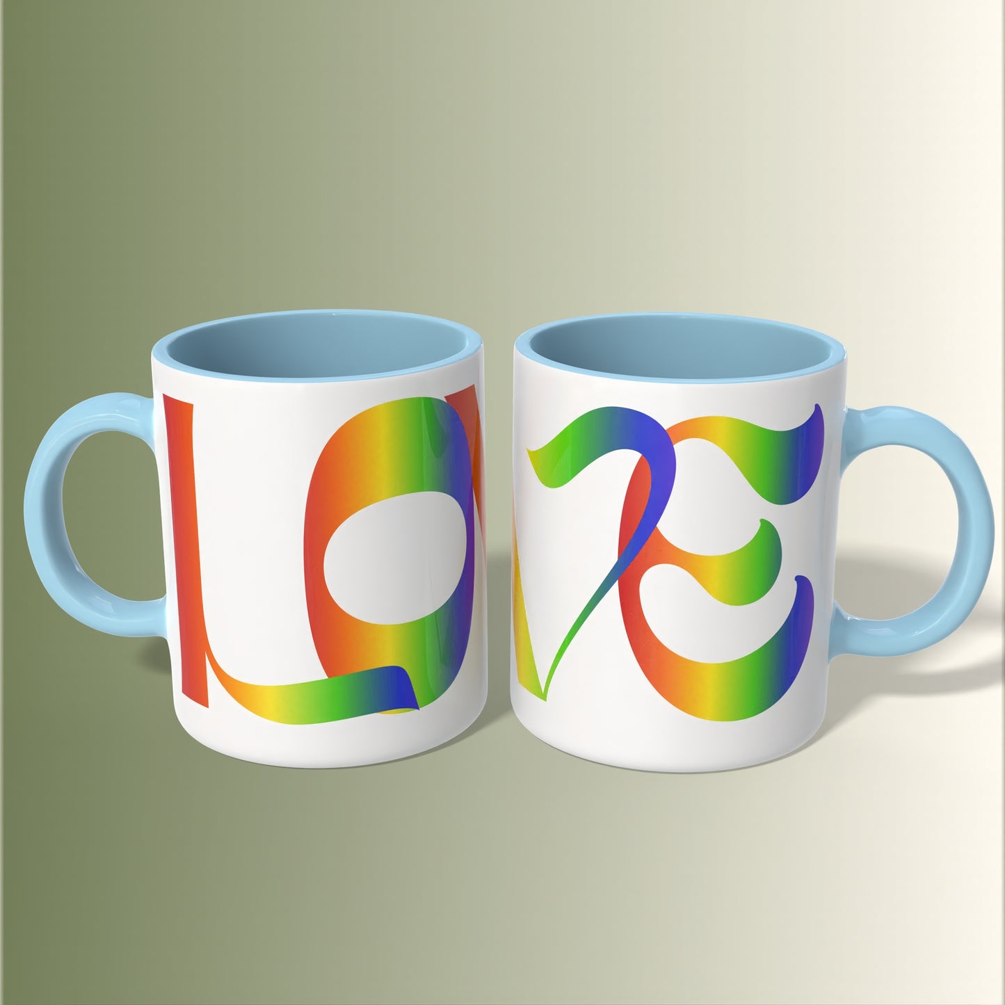 Rainbow Love Accent Mug
