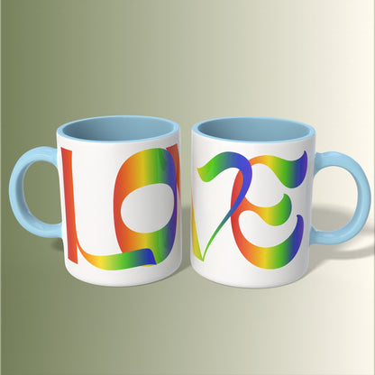 Rainbow Love Accent Mug