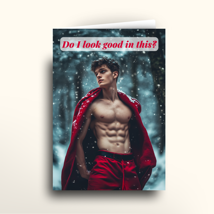 Snowy Red Cape - Card