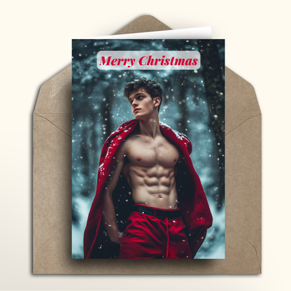 Snowy Red Cape - Card