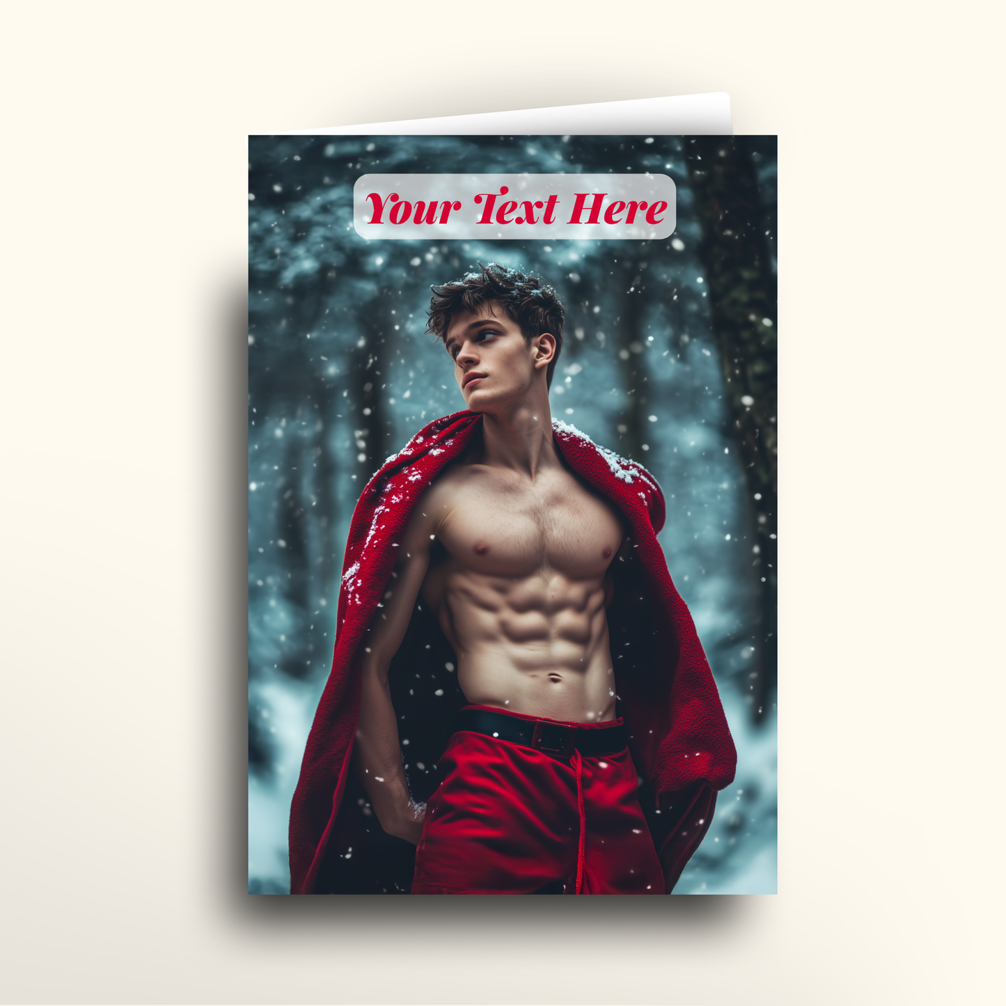 Snowy Red Cape - Card