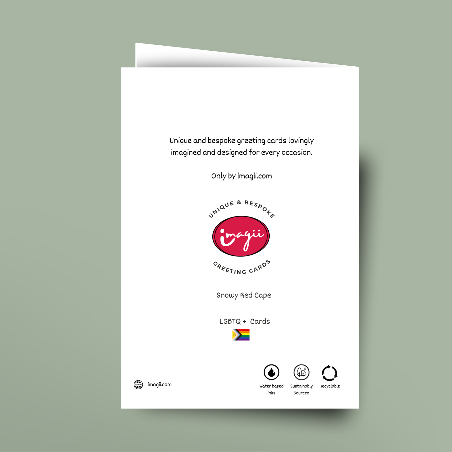 Snowy Red Cape - Card