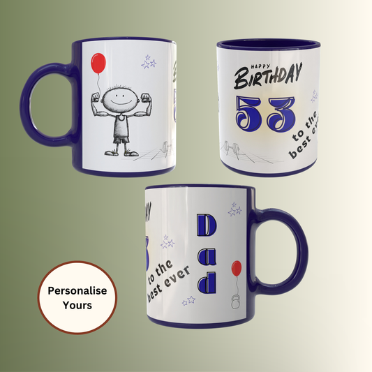 Strong Dad Birthday Milestone mug