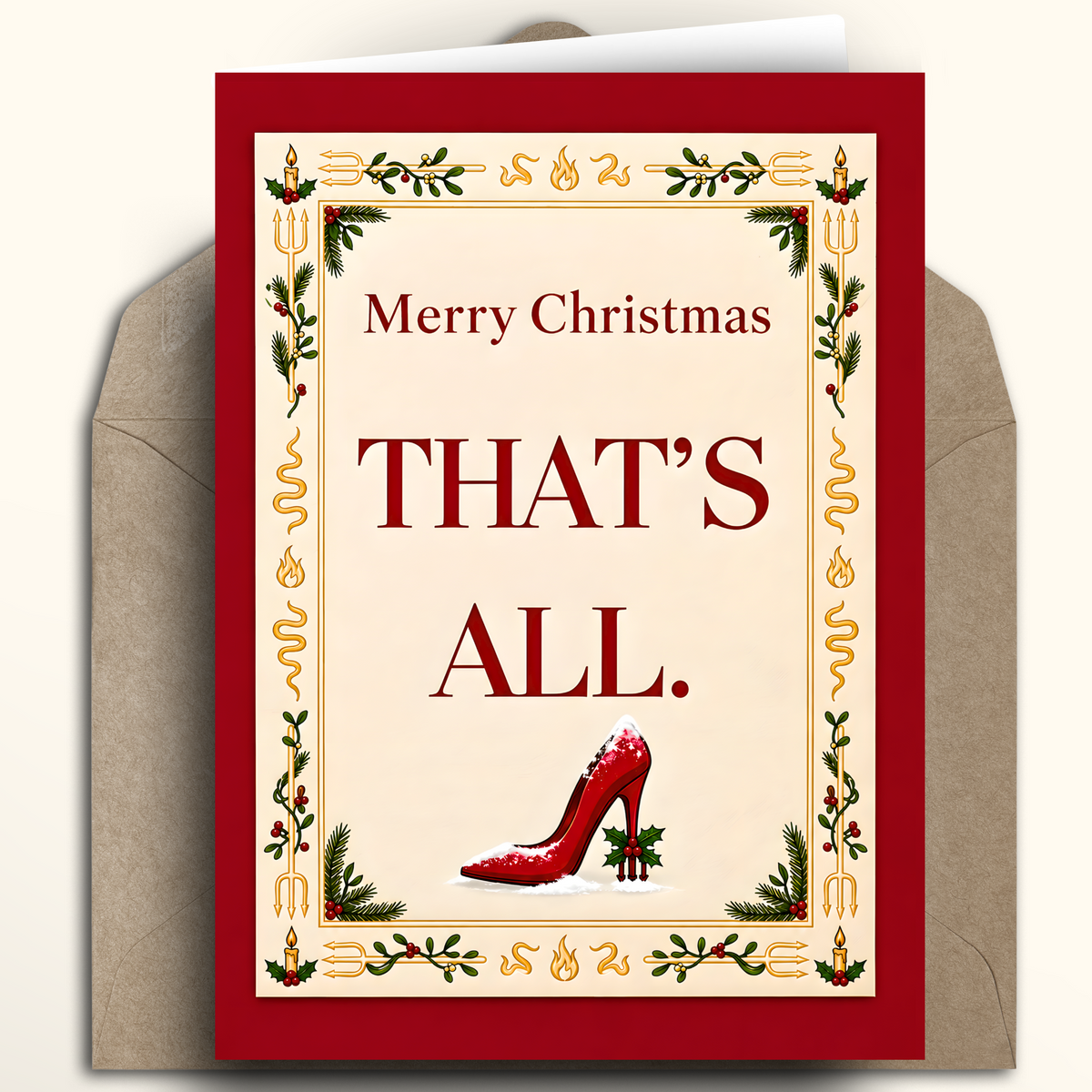 Devil Wears Prada Christmas Card, Funny That's All Card