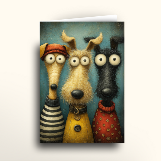 Three Hit Dogs - Card