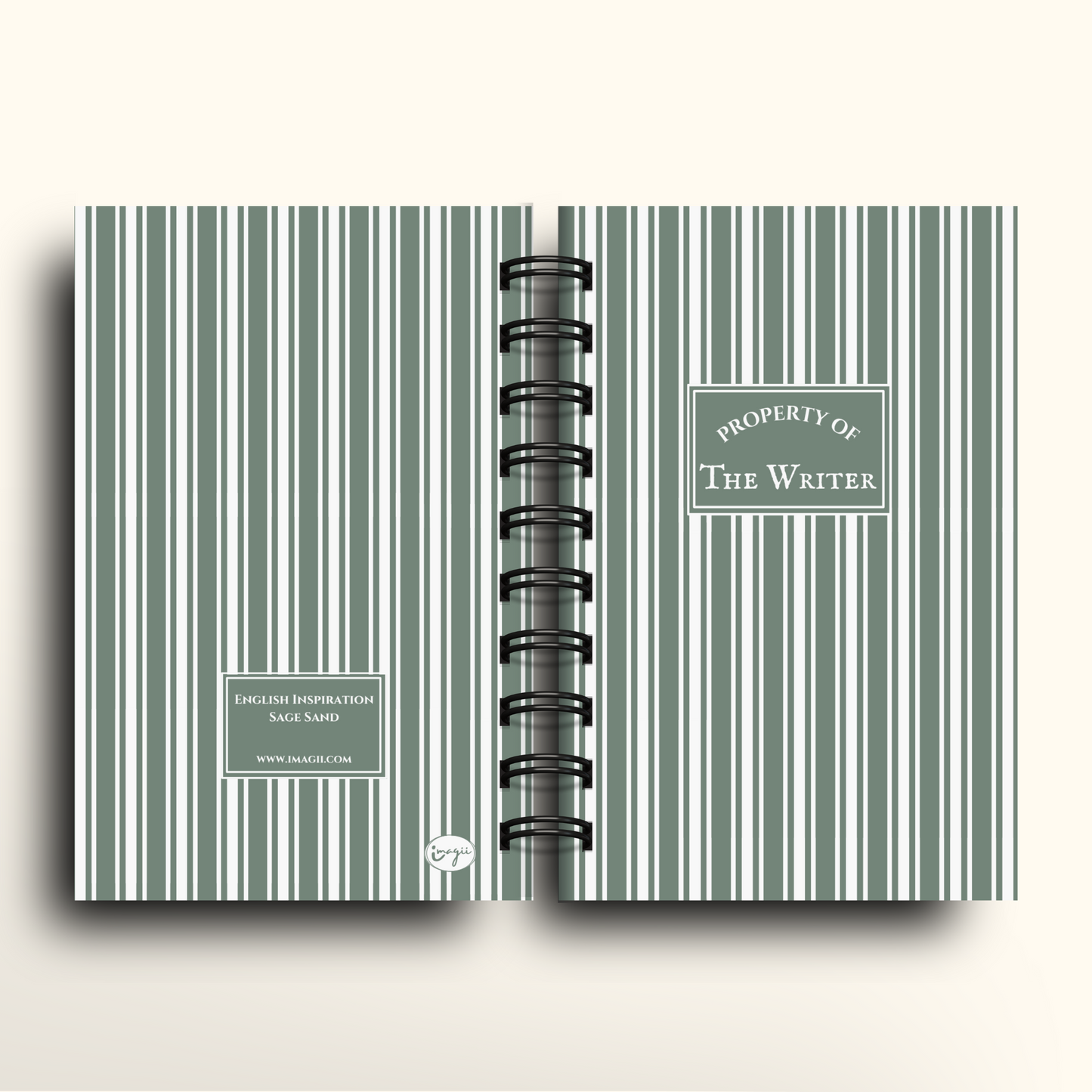 Ticking Stripes - Sage Sand - Pocket