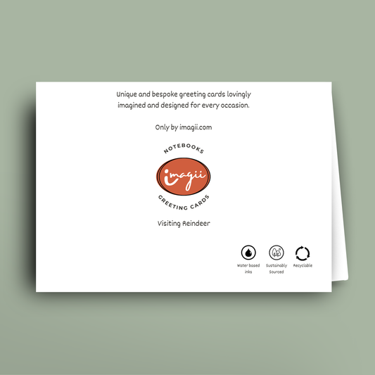 Visiting Reindeer - Card