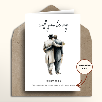 Will you be my Best Man or Groomsman