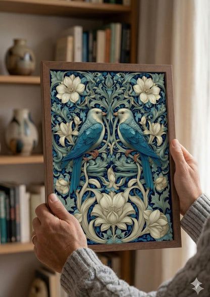 William Morris - Blue Teal Fauna & Flora