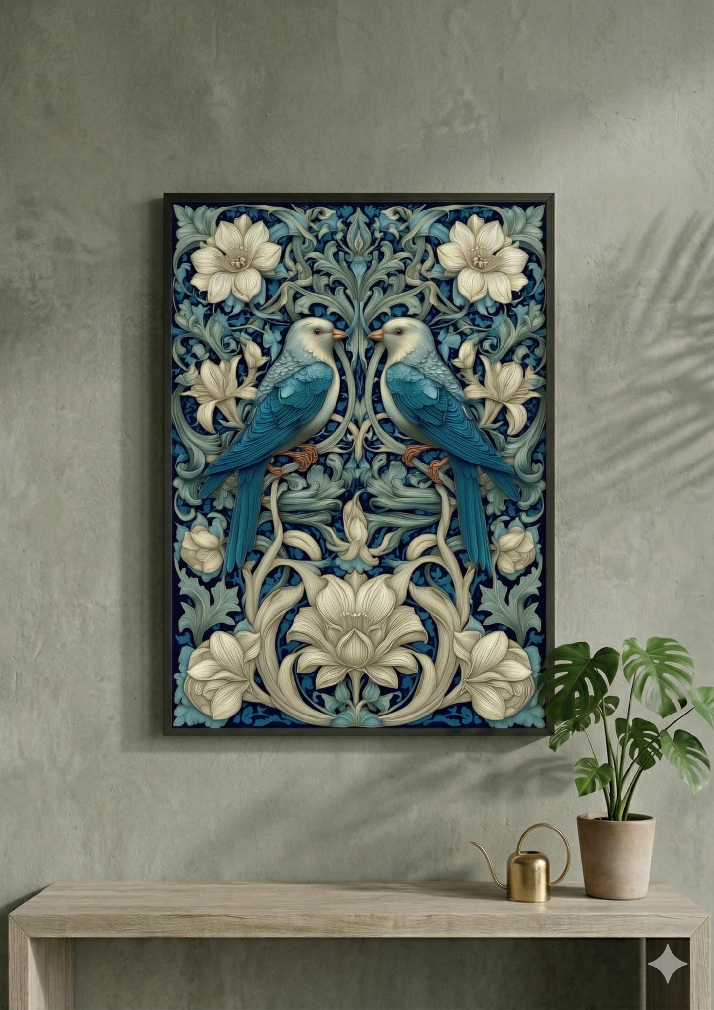 William Morris - Blue Teal Fauna & Flora
