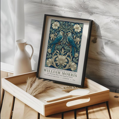 William Morris - Blue Teal Fauna & Flora Exhibition