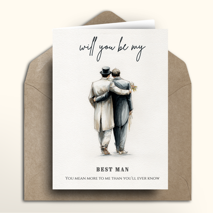 Will you be my Best Man or Groomsman