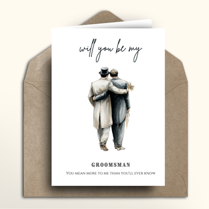 Will you be my Best Man or Groomsman