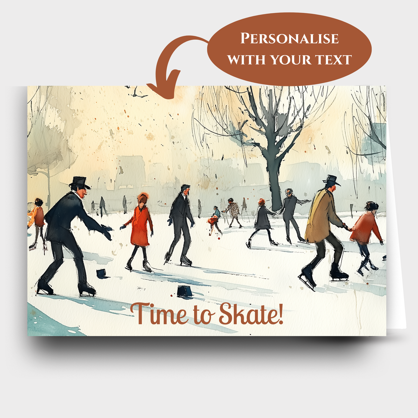 Winter Skating Card
