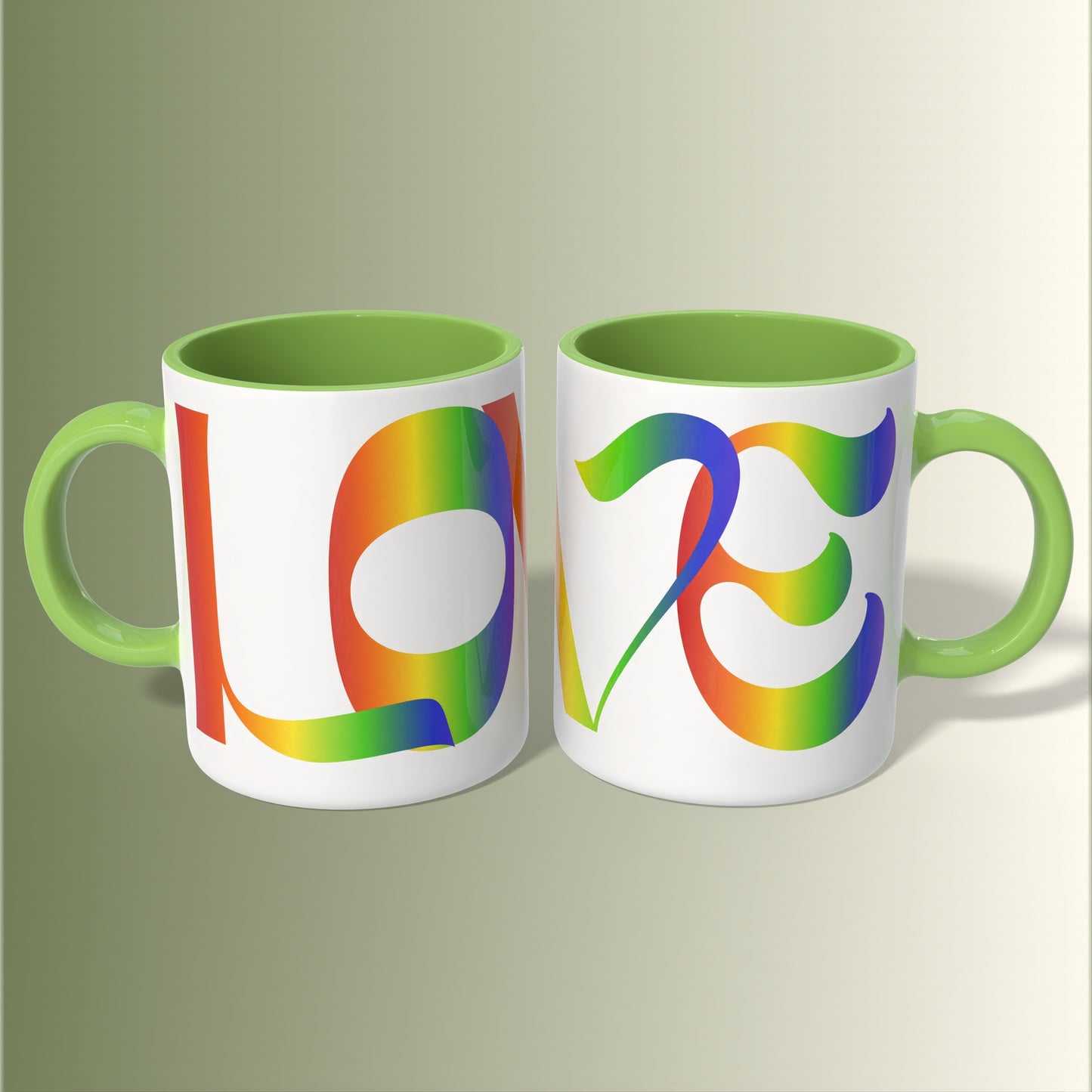 Rainbow Love Accent Mug