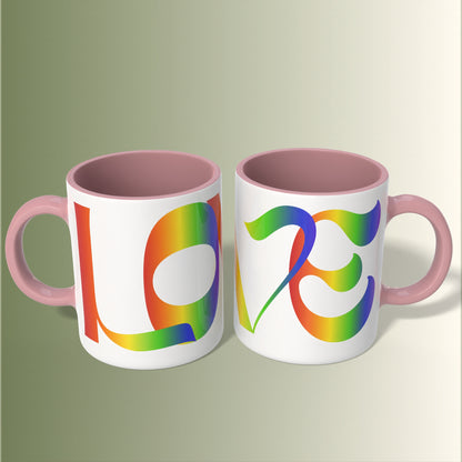 Rainbow Love Accent Mug
