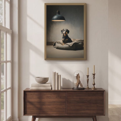 Dachshund in Warm Light — Contemporary Pet Portrait