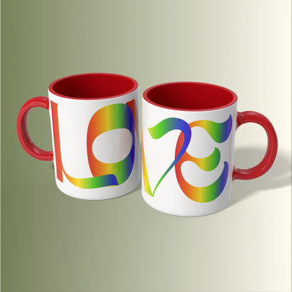 Rainbow Love Accent Mug