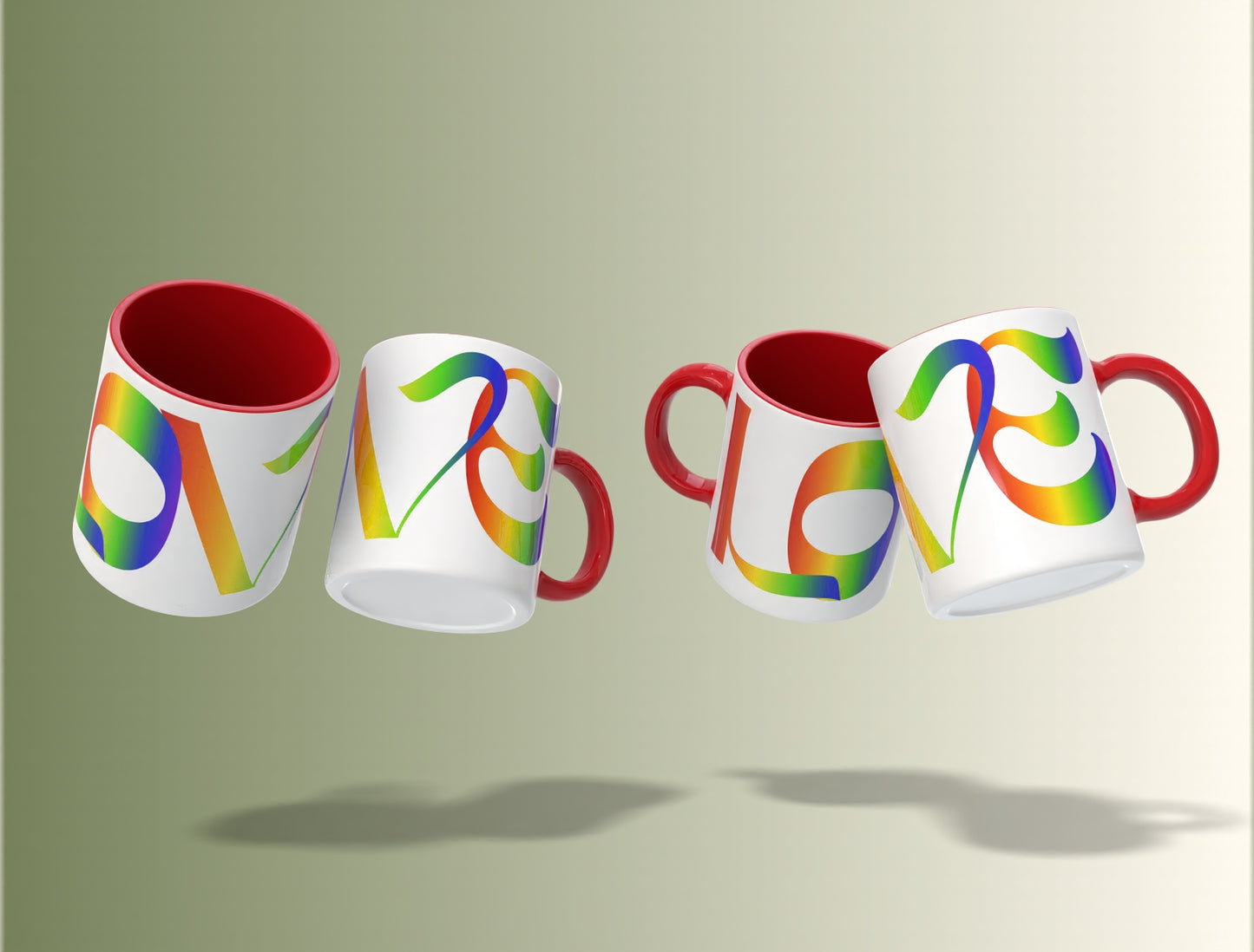 Rainbow Love Accent Mug