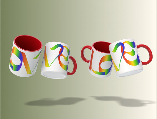 Rainbow Love Accent Mug