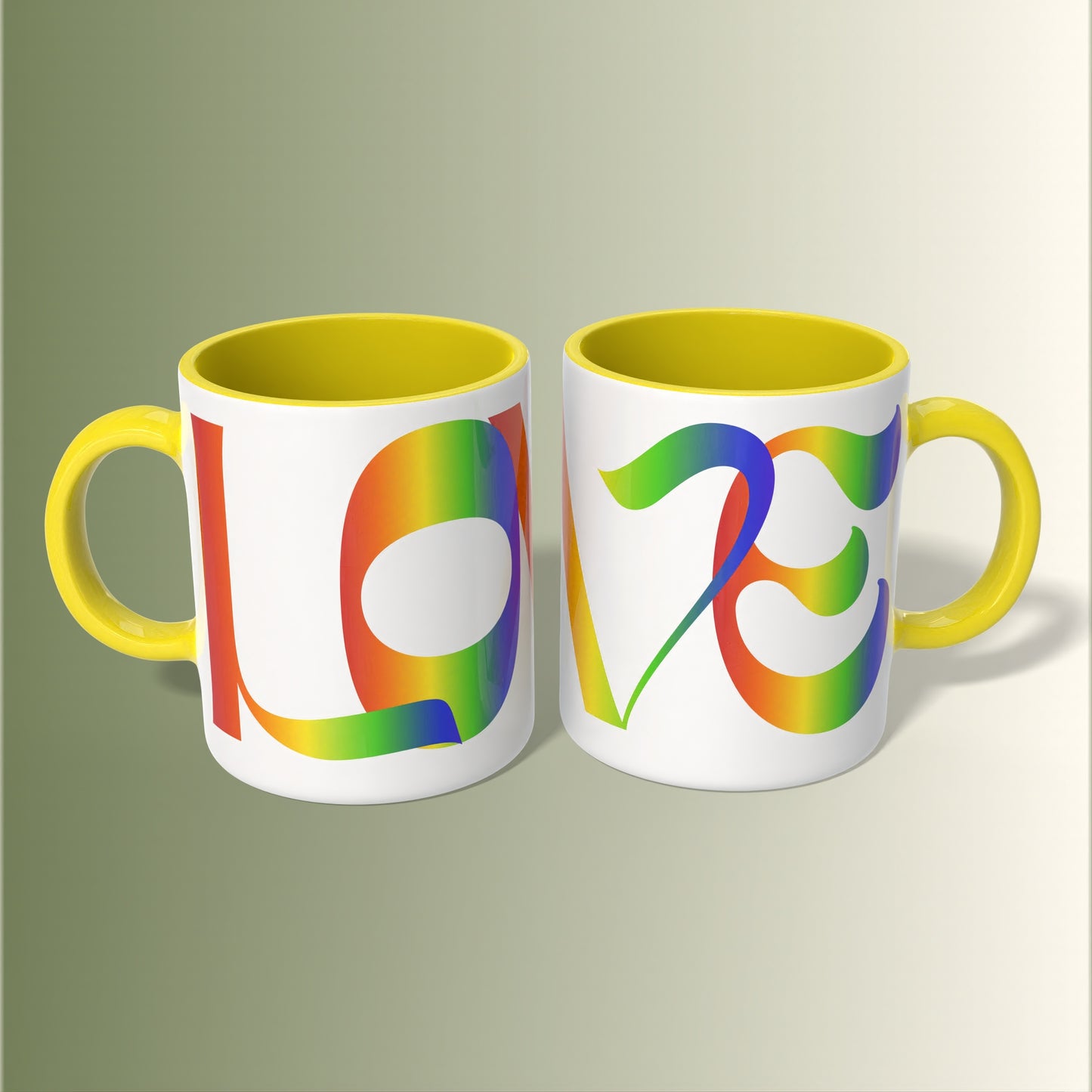 Rainbow Love Accent Mug