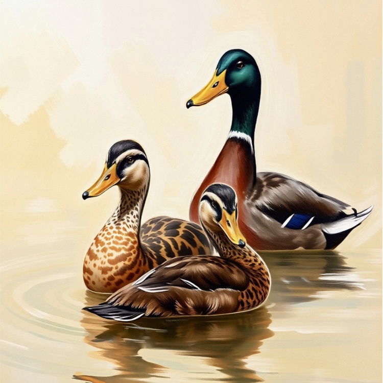 Male and Female Duck - imagii Greeting Cards