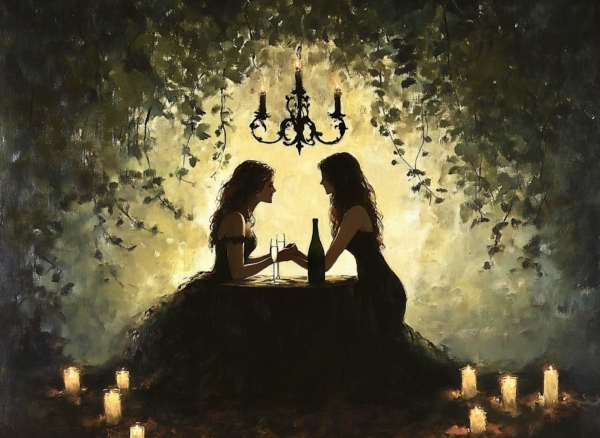 Romantic Ladies Evening - imagii Greeting Cards