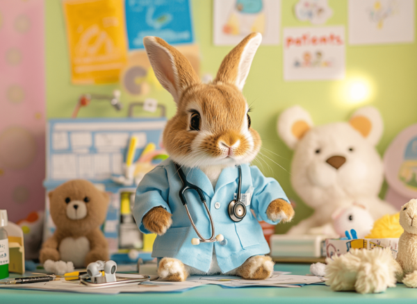 Doctor Bunny greeting card