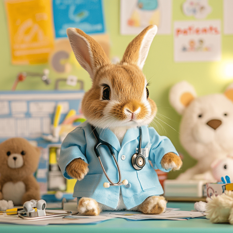 Doctor Bunny greeting card