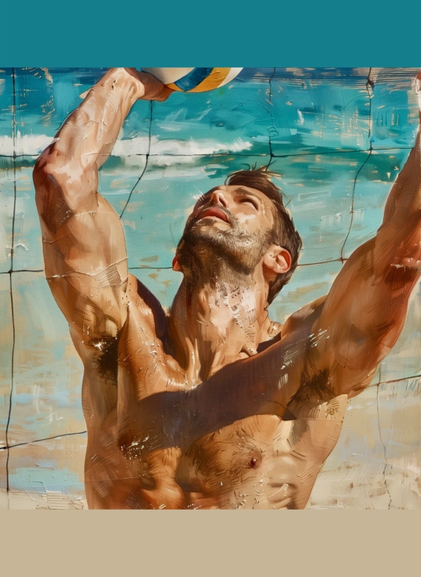 Beach Volleyball Painting