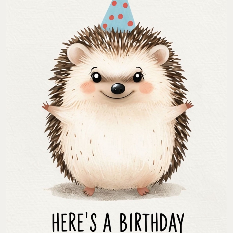 Birthday Hedge Hug greeting card