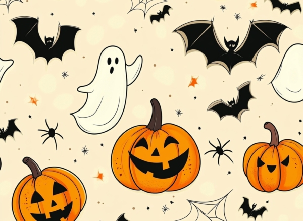 Cute Halloween Images Horizontal 4 greeting card