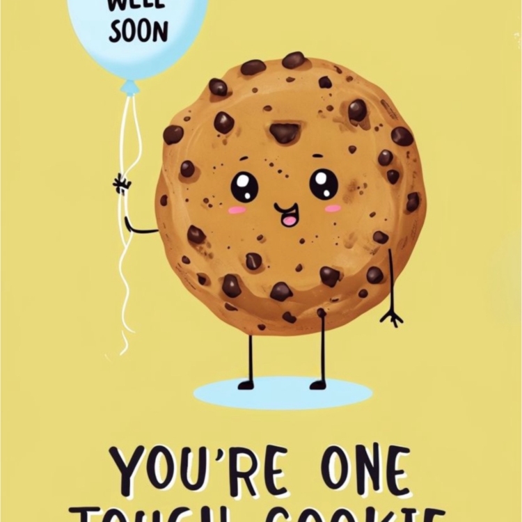 Get Well Soon Tough Cookie - imagii Greeting Cards