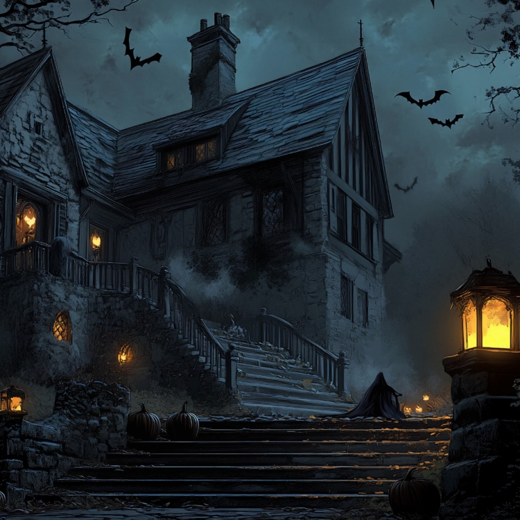 Halloween Haunted House 7440 greeting card