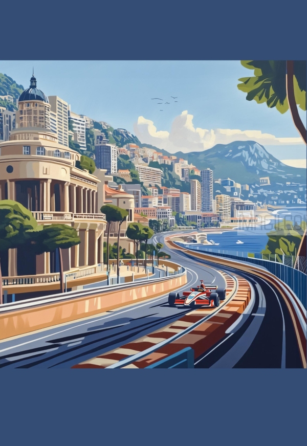 Monte Carlo F1 Racing 2 greeting card