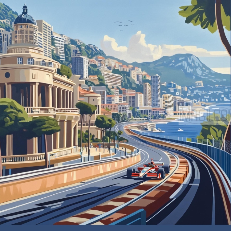 Monte Carlo F1 Racing 2 greeting card